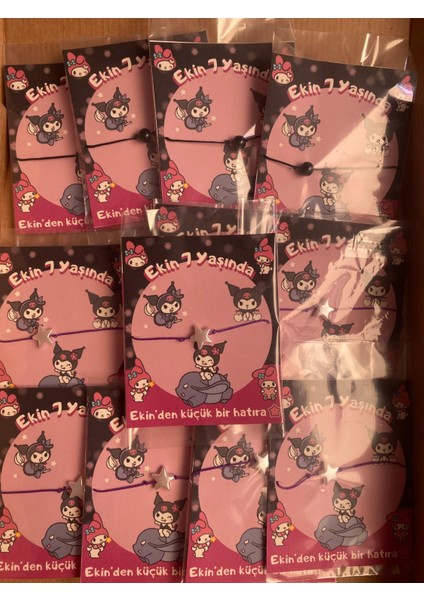 Kuromi Özel Doğum Günü Hediyelik Bileklik 10 Adet– Çocuk Parti Misafir Hediyesi fiyatları