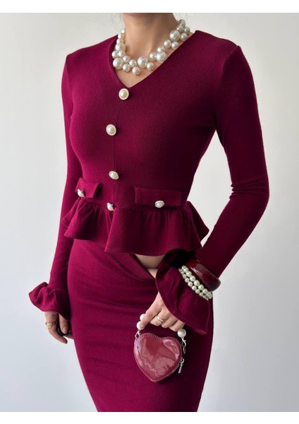 Tia Ikili Takım 8158 - Bordo fiyatları