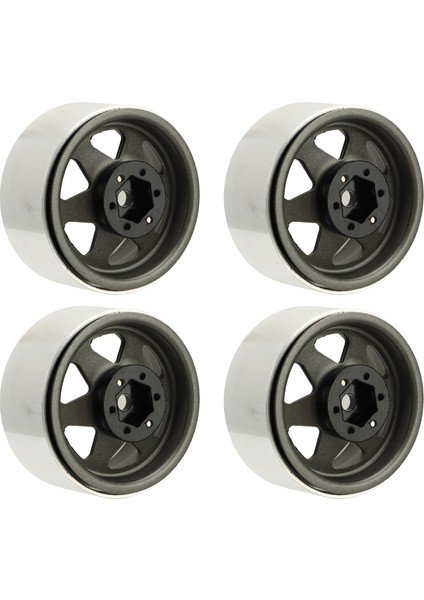 4 Adet Beadlock Jant Ofset-8.9 mm Metal Derin Çanak Tekerlek Göbeği Jantlar Eksenel SCX10 90046 1.9 Inç Gri (Yurt Dışından) fiyatları