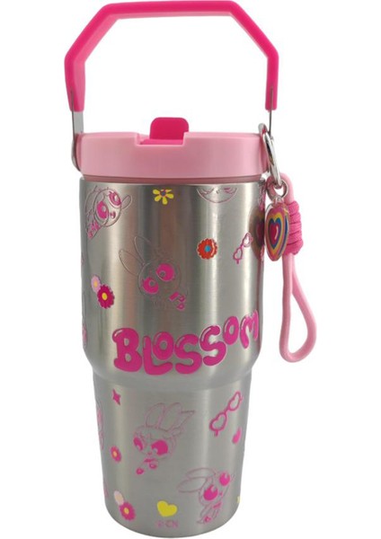 Powerpuff Girls Lisanslı Tutacaklı Paslanmaz Çelik Termos 860 ml - Blossom fiyatları