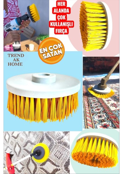 Halı ve Koltuk Yıkama Fırçası Banyo Lavabo Fayanslar Balkon Merdiven Mermerler Gibi Birden Fazla Alanda Temizlik Için Kullanılabilir