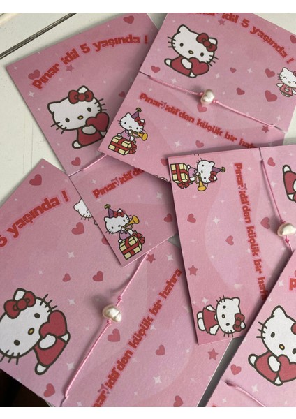 Hello Kitty Özel Doğum Günü Hediyelik Bileklik 10 Adet– Çocuk Parti Misafir Hediyesi fiyatları