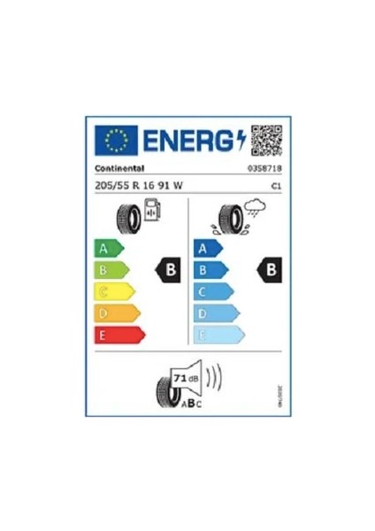 205/55R16 91W Continental ECOCONTACT6SSR - 2025 Yaz fırsatları