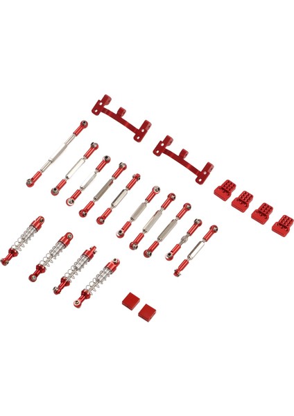 Rc Araba Yükseltme Yedek Kiti Alüminyum Alaşımlı Amortisör Rc Araba Çekme Çubuğu Kiti Wpl C24 C14 C14K C24K Rc Araba Kırmızı (Yurt Dışından) fiyatları