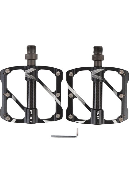 1 Çift Bisiklet Pedalları Alüminyum Alaşımlı Genişletilmiş Kaymaz 3 Rulman Düz Pedal Değiştirme Dağ ve Yol Sürme Için Siyah (Yurt Dışından)