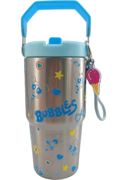 Powerpuff Girls Lisanslı Tutacaklı Paslanmaz Çelik Termos 860 ml - Bubbles fiyatları