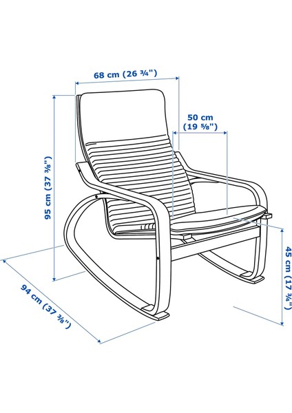 Poäng Sallanan Koltuk Knisa Siyah Huş fiyatları