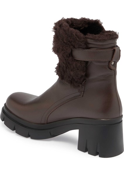 Kahve Hakiki Deri Kadın Casual Bot - K23K1BT66856-A24