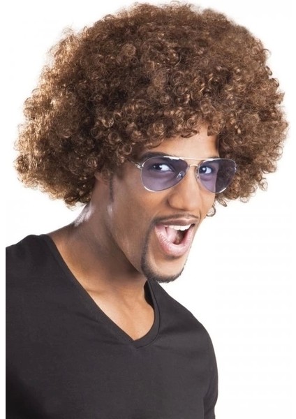 Kahve Renk Kıvırcık Afro Bonus Peruk fiyatları