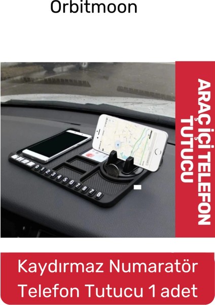 Yeni Seri Kaydırmaz Numaratör Çizdirmez Çok Fonksiyonlu Araç Içi Torpido Telefon Tutucu
