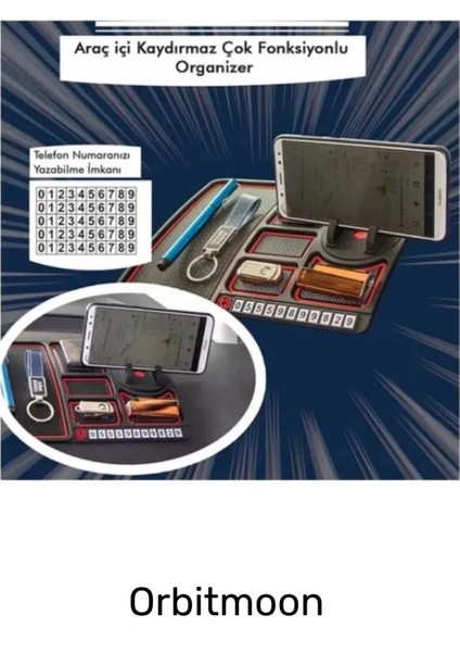 Yeni Seri Kaydırmaz Numaratör Çizdirmez Çok Fonksiyonlu Araç Içi Torpido Telefon Tutucu modelleri