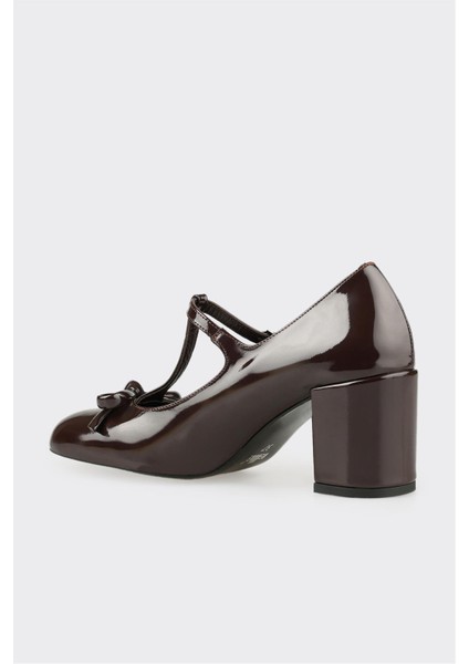 Kahve Kadın Orta Topuk Ayakkabı modelleri