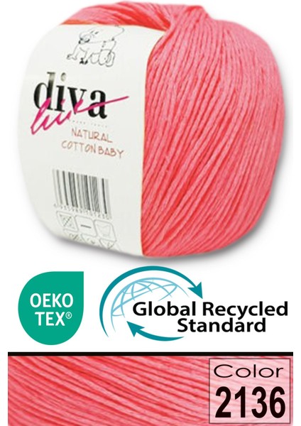 Premium Amigurumi Ipi Punch (Panç) Bebe Soft Cotton 50 gr Örgü Pamuk Ip - Nar Çiçeği