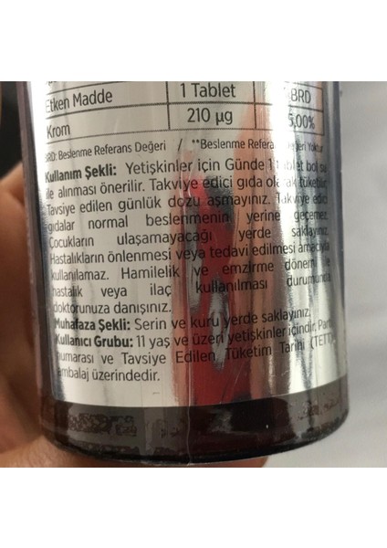 Krom Pikolinat Tablet indirimleri