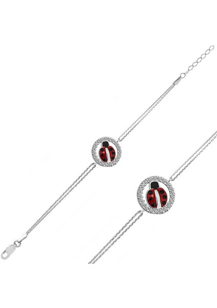 925 Ayar Gümüş Uğur Böceği Bileklik (BC-BB0648)