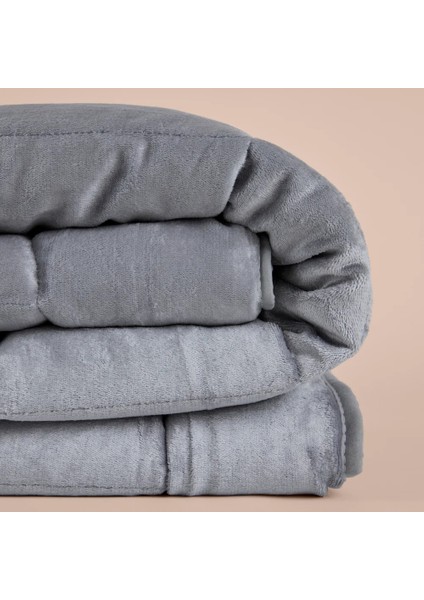 Çift Kişilik Çift Taraflı Welsoft Yorgan Gri 195X215 cm - Velour Serisi fiyatları