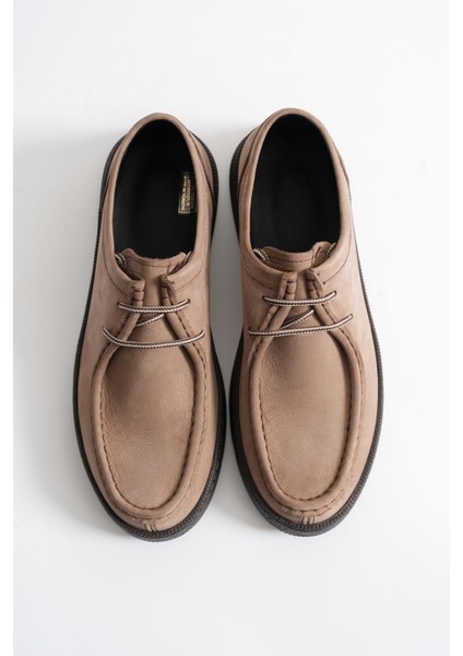 Oren Erkek Vizon Nubuk Deri Bağcıklı Casual Ayakkabı modelleri