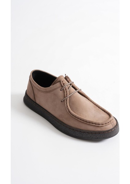 Oren Erkek Vizon Nubuk Deri Bağcıklı Casual Ayakkabı indirimleri
