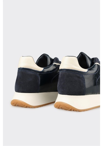 Lacivert Deri Kadın Spor Ayakkabı indirimleri