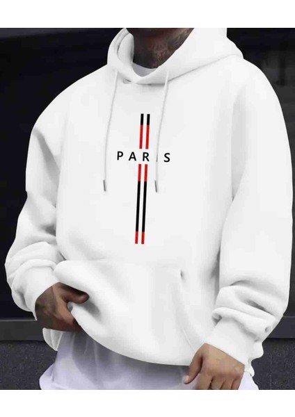 Paris Baskılı Özel Tasarım Oversize Sweatshirt