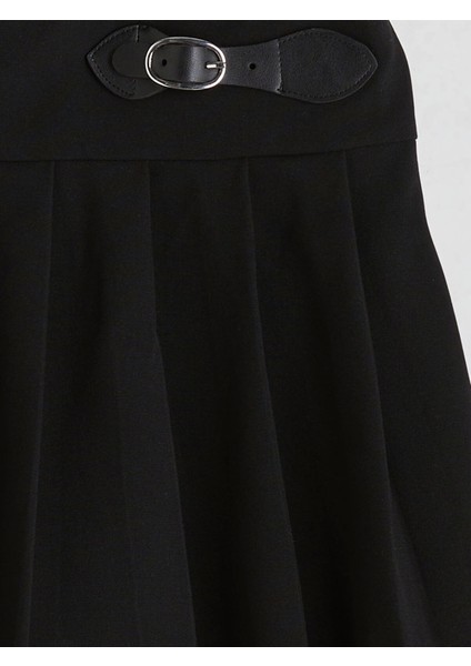 Lcw Kids Siyah Beli Lastikli Pileli Kız Çocuk Şort Etek modelleri