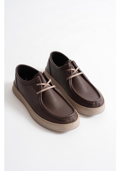 Oren Erkek Kahverengi Hakiki Deri Bağcıklı Casual Ayakkabı fiyatları