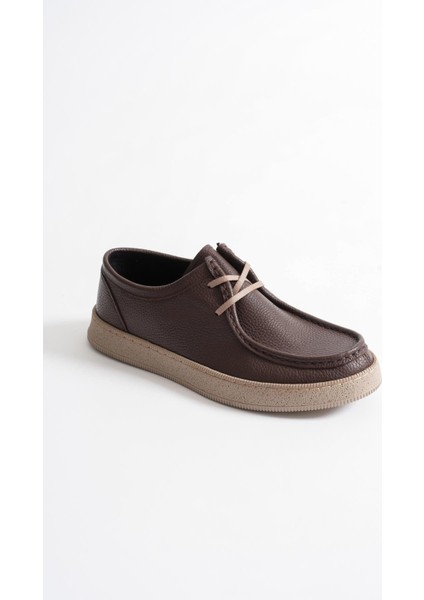Oren Erkek Kahverengi Hakiki Deri Bağcıklı Casual Ayakkabı fırsatları