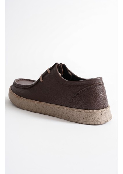 Oren Erkek Kahverengi Hakiki Deri Bağcıklı Casual Ayakkabı indirimleri