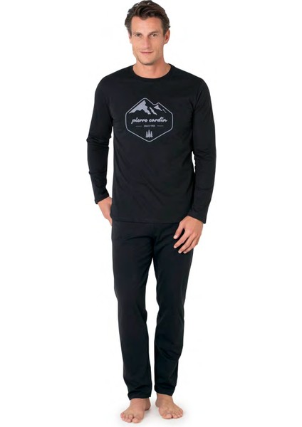 Erkek Uzun Kollu Bisiklet Yaka Pijama Takım 6097