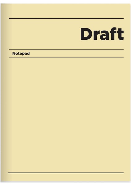 Keskin 17X24 Düz Hafif Kağıt Sert Kapak Ciltli Draft Defter - Sarı