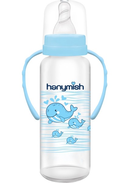 Mavi Kulplu 240 ml Pp Biberon, Sağlıklı ve Hafif Bebek Için Uygun