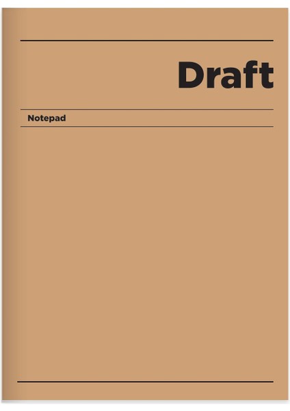 Keskin 17X24 Düz Hafif Kağıt Sert Kapak Ciltli Draft Defter - Kahverengi