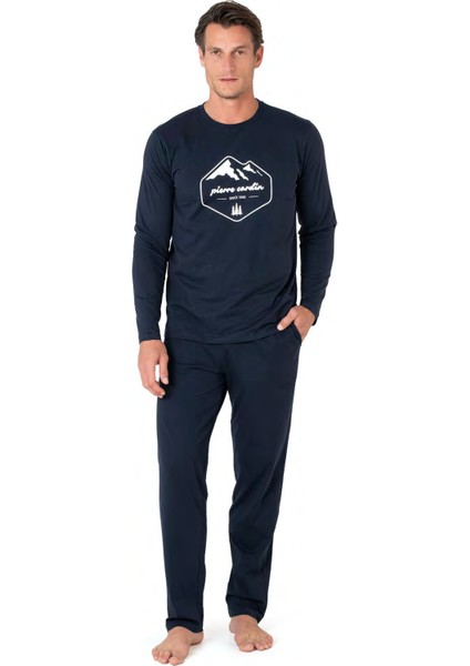Erkek Uzun Kollu Bisiklet Yaka Pijama Takım 6097