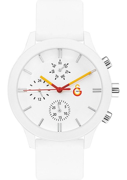 G1086.333 Galatasaray Unisex Kol Saati | Beyaz Kasa & Kordon, Taraftara Özel Tasarım