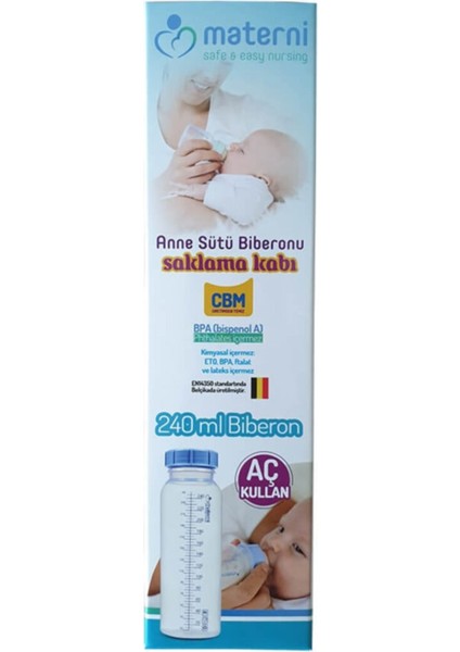 240 ml Saklama Kabı, Anne Sütü ve Biberon Için Güvenli Saklama Çözümü