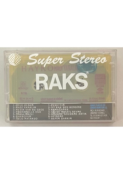 Hayko Hadi Yanalım Kaset (Jelatinli Sıfır Orijnal Dönem Baskı Kaset) fiyatları