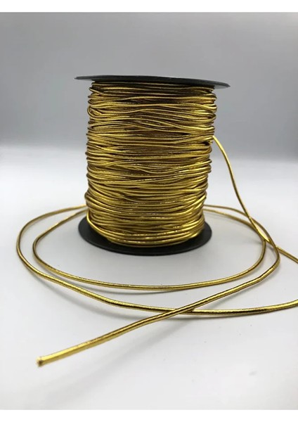 5 Metre Lastikli Dekoratif Simli Monofil Iplik, Bileklik Ipi , Paket Ipi, Simli Lastik, Simli indirimleri