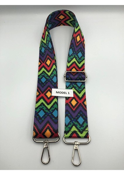 Ayarlanabilir Çanta Askısı Çanta Sapı Çanta Aksesuarı 4cm x 120CM Etnik Desen 1