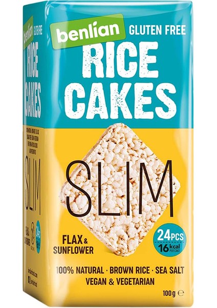Rice Cakes Slim Flax & Sunflower Gluten Free (100 G)