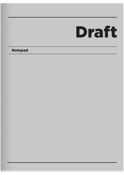 Keskin 17X24 Düz Hafif Kağıt Sert Kapak Ciltli Draft Defter - Gri