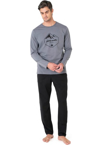 Erkek Uzun Kollu Bisiklet Yaka Pijama Takım 6097