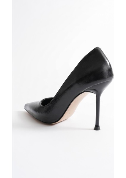 Marvella Kadın Kahve Deri Sivri Burun Yüksek İnce Topuklu Ayakkabı Stiletto (9.5 CM) fiyatları
