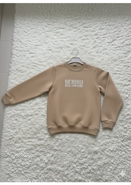 Baskılı Bisiklet Yaka Sweatshirt Erkek Çocuk fiyatları