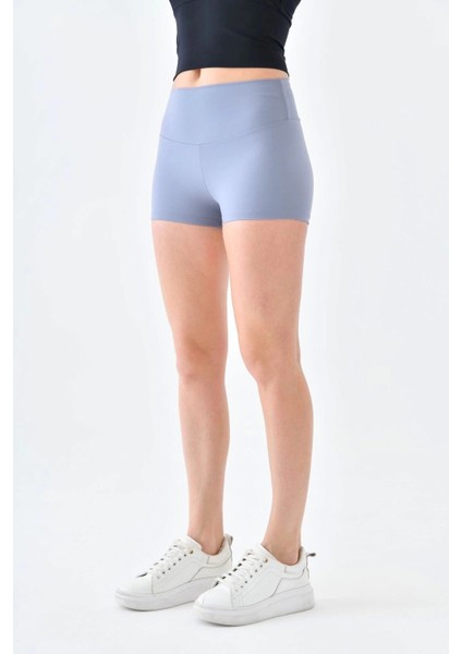Kadın Kısa Tayt Biker Şort Yüksek Bel Toparlayıcı Biker Şort Kısa Spor Tayt