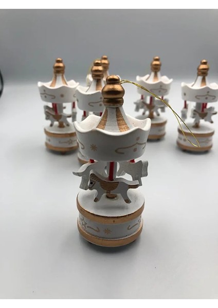 6lı Set Atlı Karınca Mini Beyaz Nostaljik El Yapımı Hediyelik Süs Yılbaşı Hediyeliği Özel Gün fiyatları