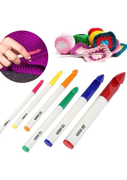 6 Adet Plastik Saplı Kalın Tığ Seti modelleri