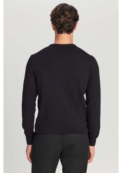 Pamuklu Standart Fit Normal Kesim Bisiklet Yaka Triko Kazak indirimleri