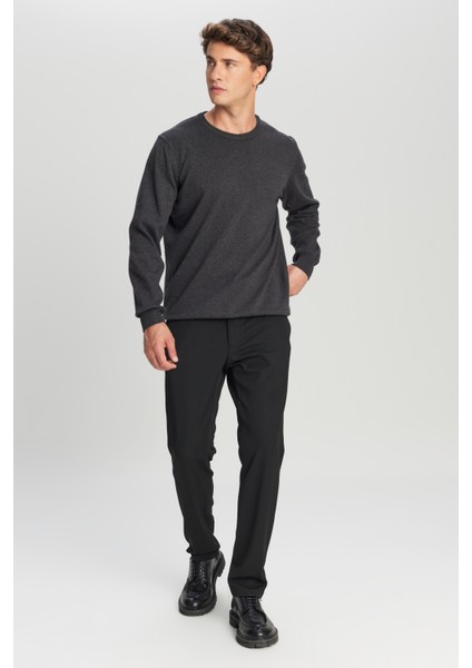 Pamuklu Standart Fit Normal Kesim Bisiklet Yaka Triko Kazak fiyatları