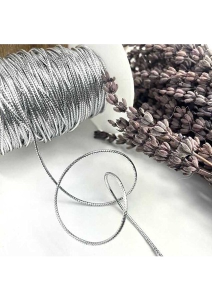10 Metre (Altın - Gümüş) Rengi Dekoratif Simli Monofil Iplik, Bileklik Ipi, Takı Ipi, Paket Ipi indirimleri