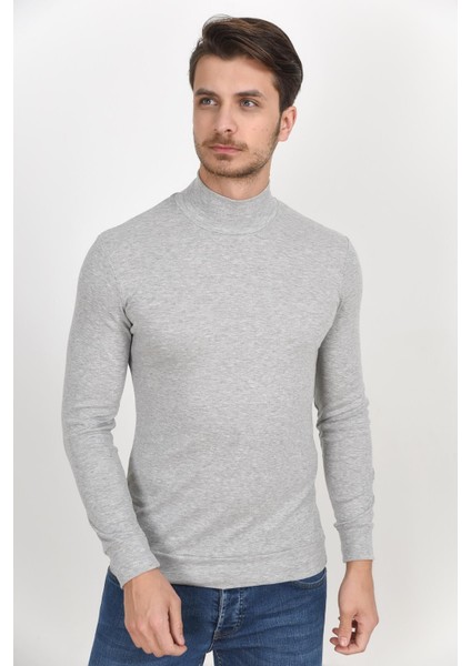 Süperlife Balıkcı Yaka Uzun Kollu Dar Kalıp Ince Erkek Sweatshirt Spr 2019K21 fiyatları